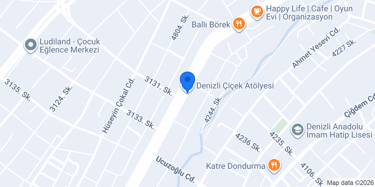 Denizli Çiçek Atölyesi konumu