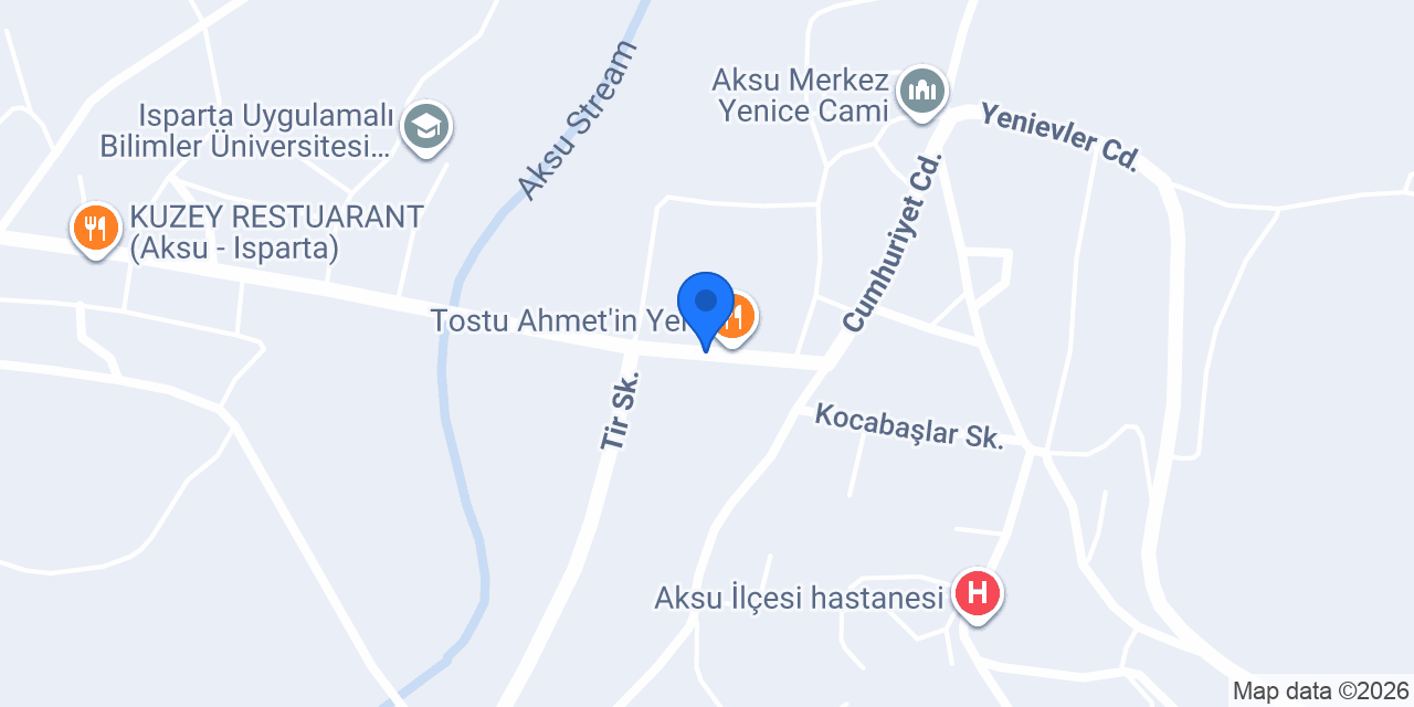 Ziraat Bankası Aksu Şubesi konumu