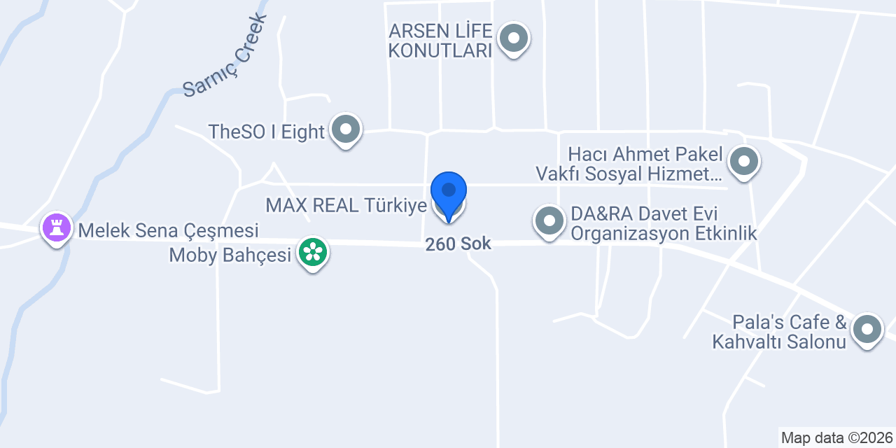 MAX REAL Türkiye konumu