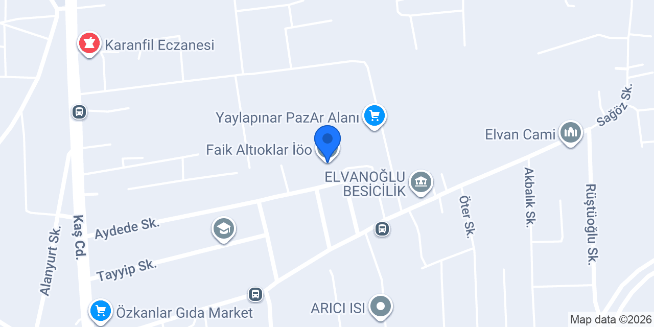 Faik Altıoklar İöo konumu