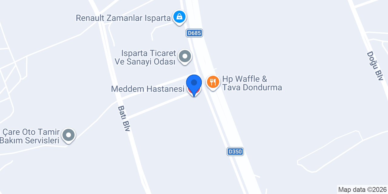 Meddem Hastanesi konumu