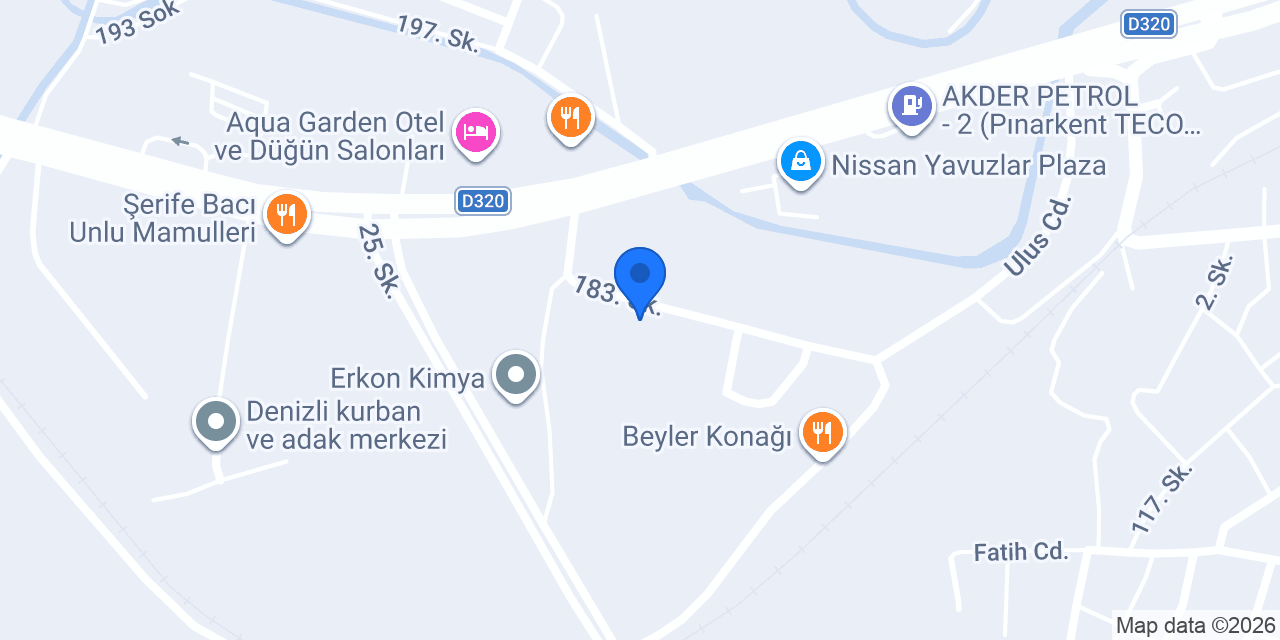 Gürcan Orman Ürünleri - Fabrika konumu