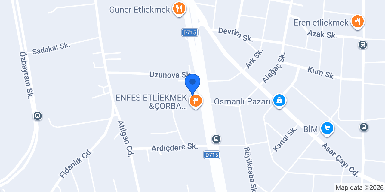 Özenhan Oto Dizayn-Satış konumu