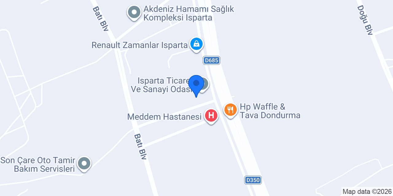 Isparta Ticaret Borsası konumu