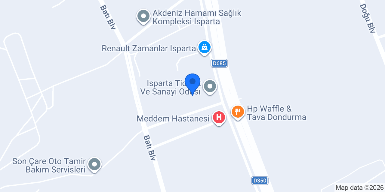 Isparta Eczacı Odası konumu