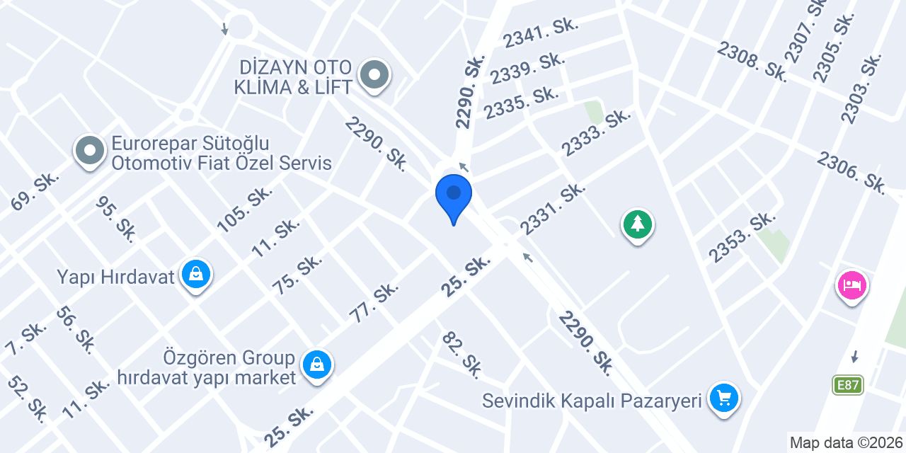 Üstün Oto konumu