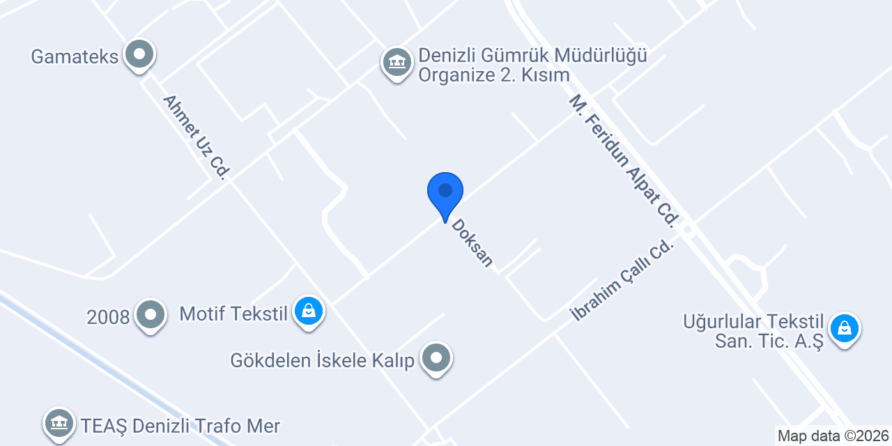 Dok-San Tekstil Denizli Dokuma Sanayi konumu