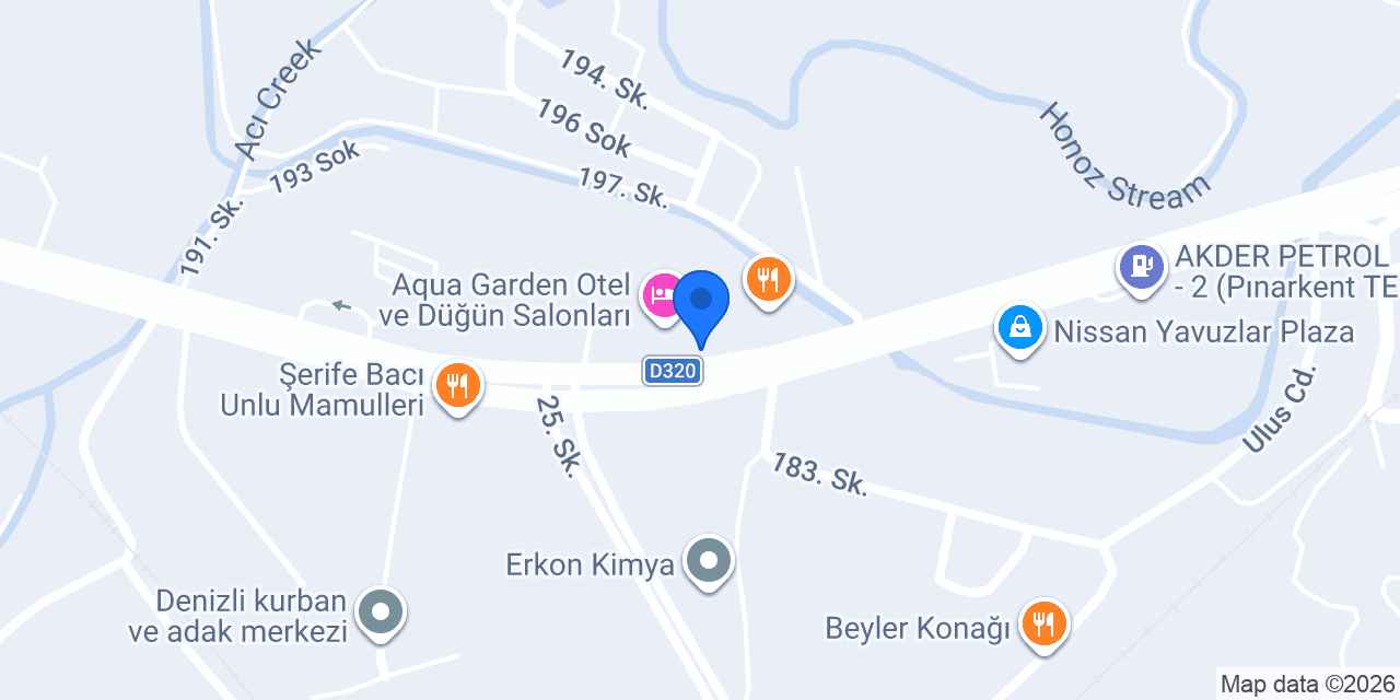 TAFE Tractors Denizli - Ercan Manav konumu