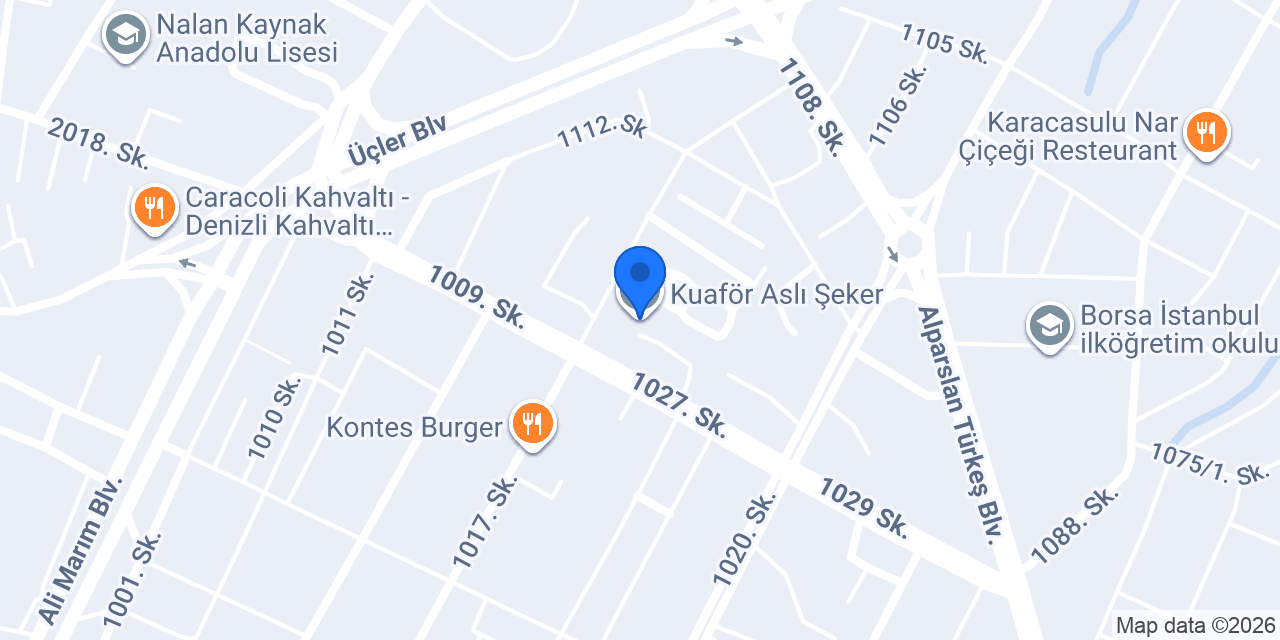 Kuaför Aslı Şeker konumu