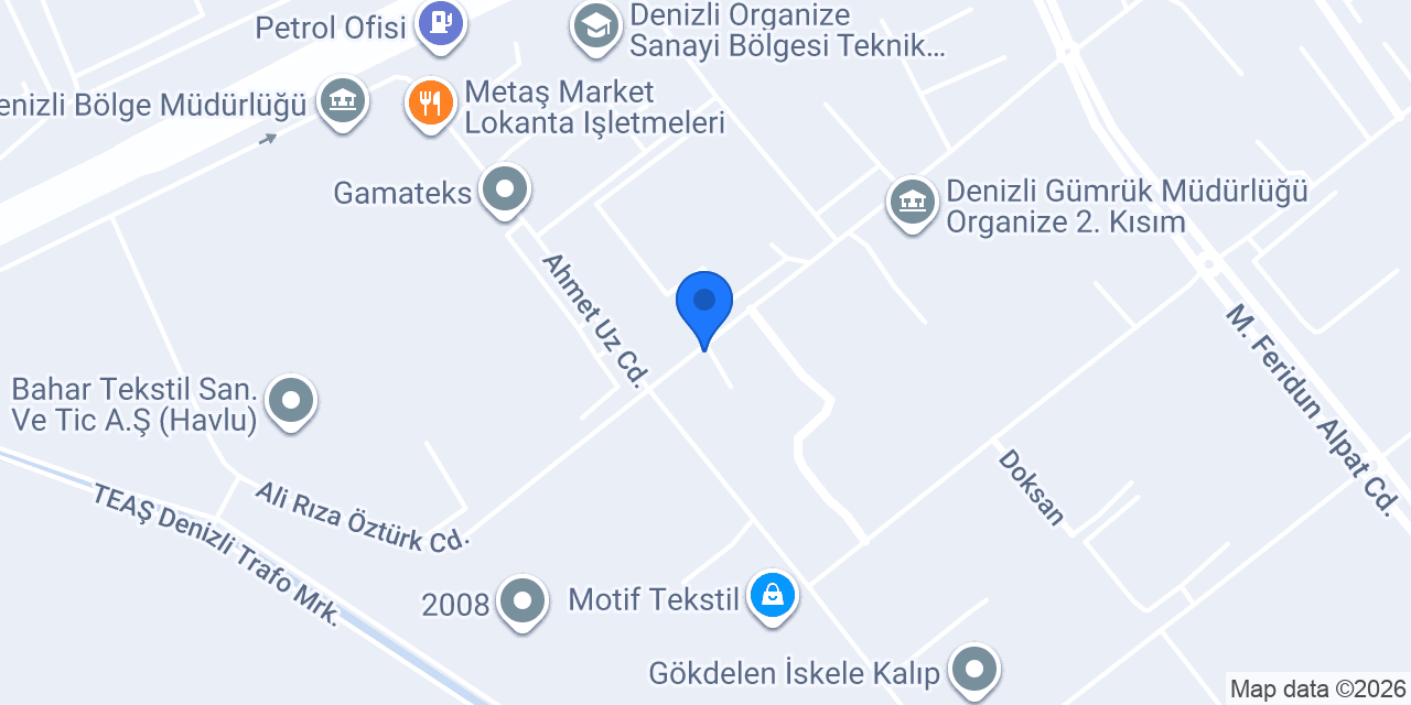 Yavuz Tekstil Denizli konumu