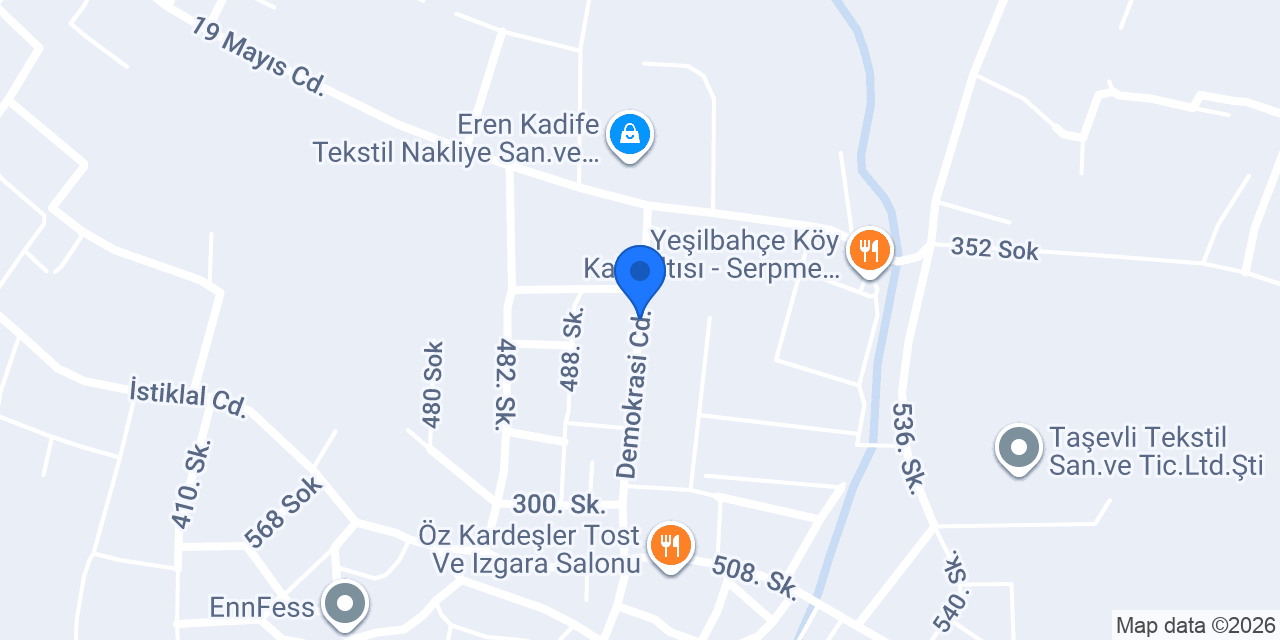 Sefaay Tekstil konumu