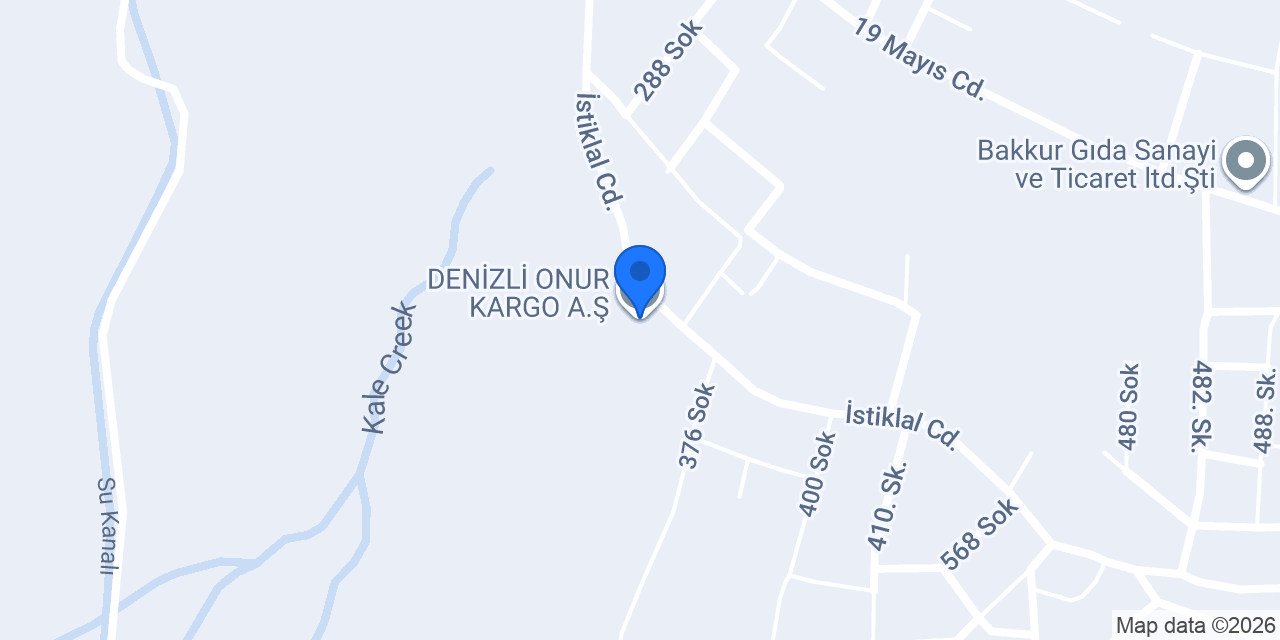 DENİZLİ ONUR KARGO A.Ş. konumu