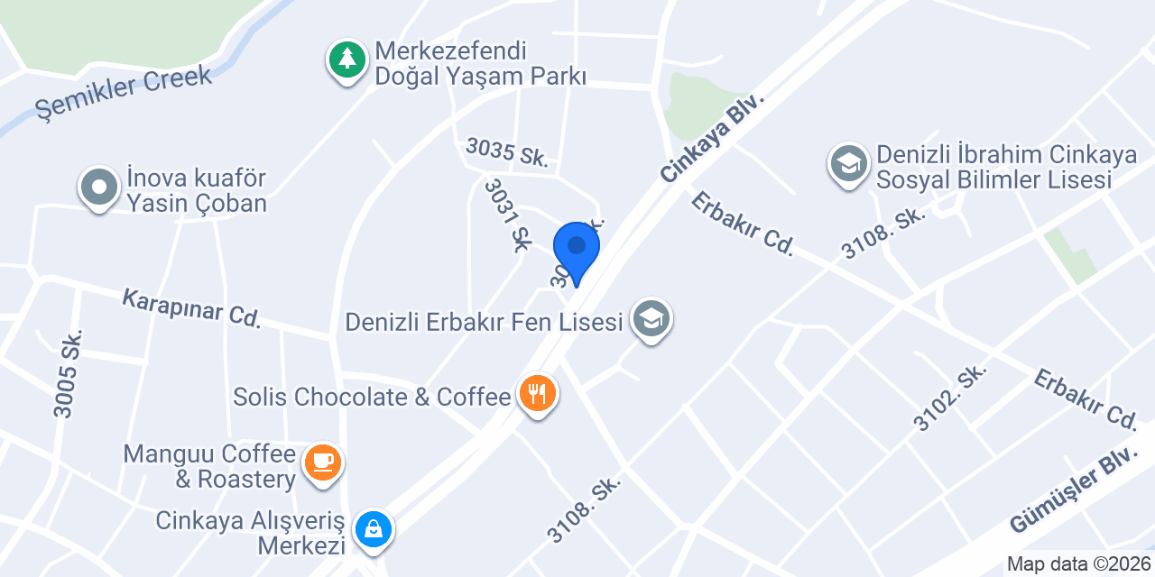 Denizlim gida ve tekel bayi konumu
