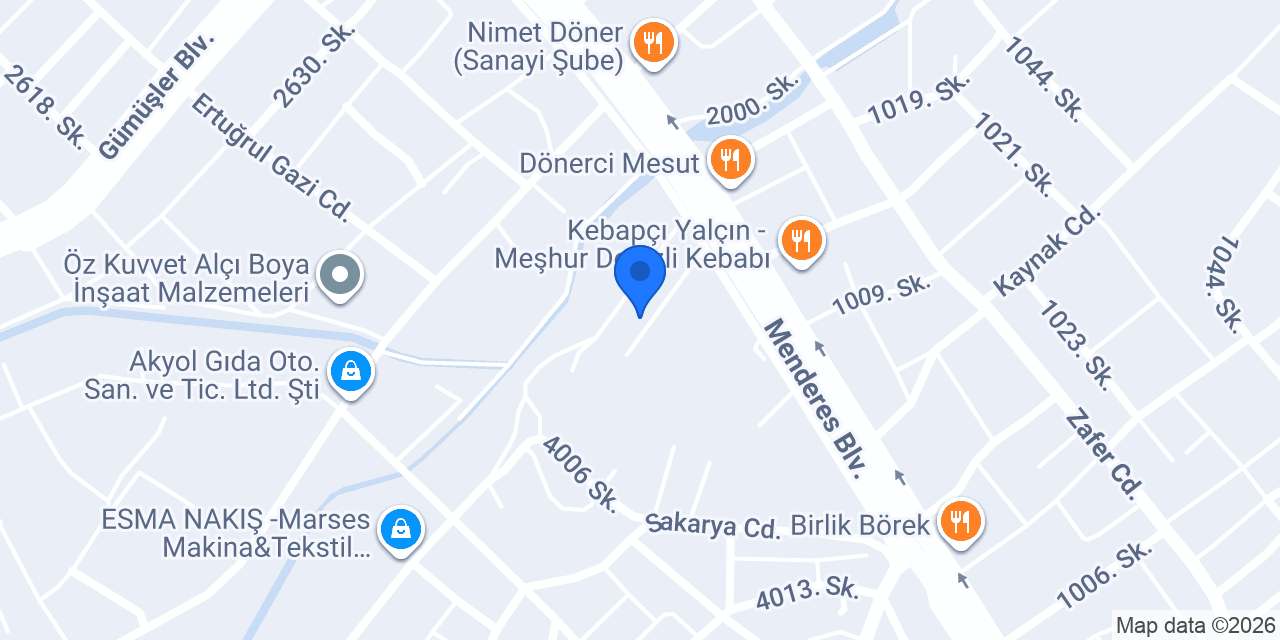 TÜRKER ENDÜSTRİYEL MUTFAK konumu