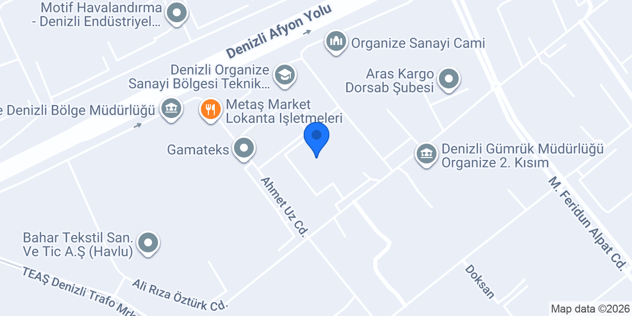 DENİZLİ TEKNİK TEKSTİL MERKEZİ konumu