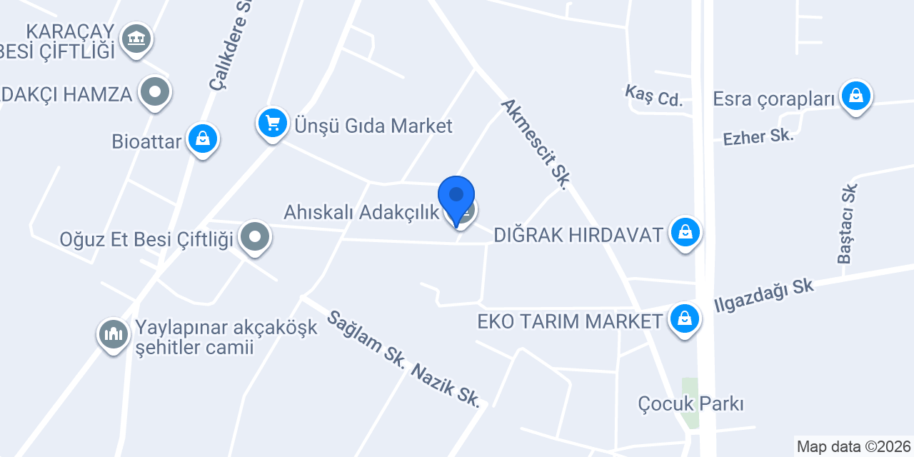 Ahıskalı Adakçılık konumu