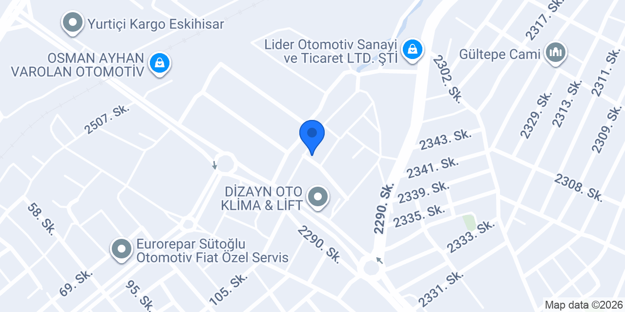 Sever Oto Çıkma Parca konumu