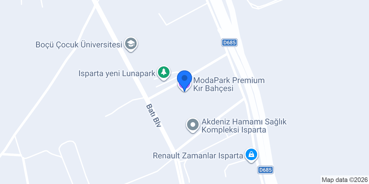 ModaPark Premium Kır Bahçesi konumu