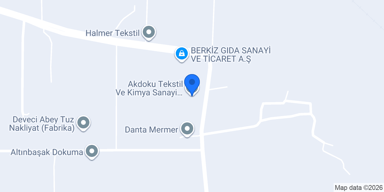 Akdoku Tekstil Ve Kimya Sanayi Ticaret Ltd. Şti konumu