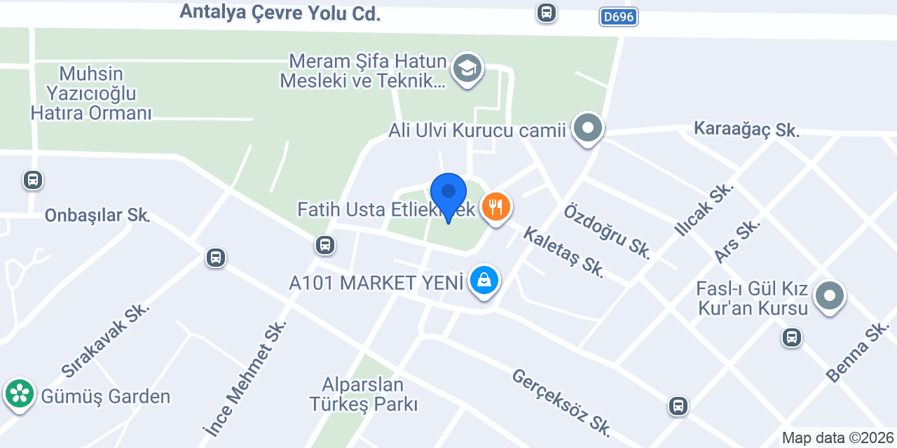 Meram Class Düğün Salonu konumu