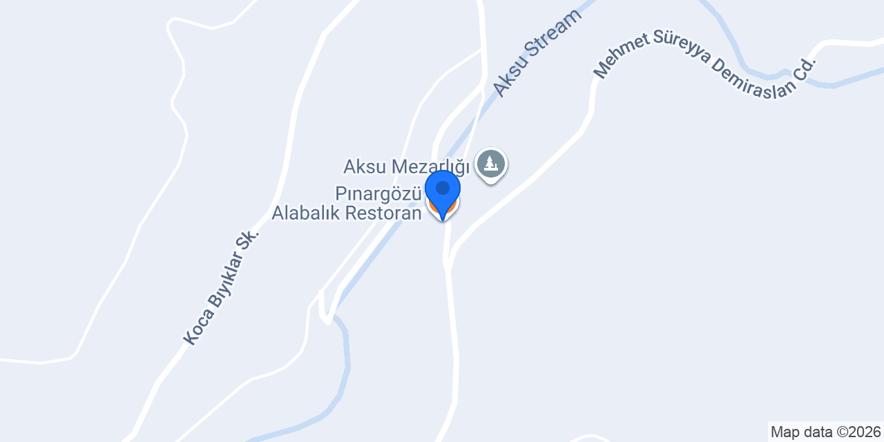 Pınargözü Alabalık Restoran konumu