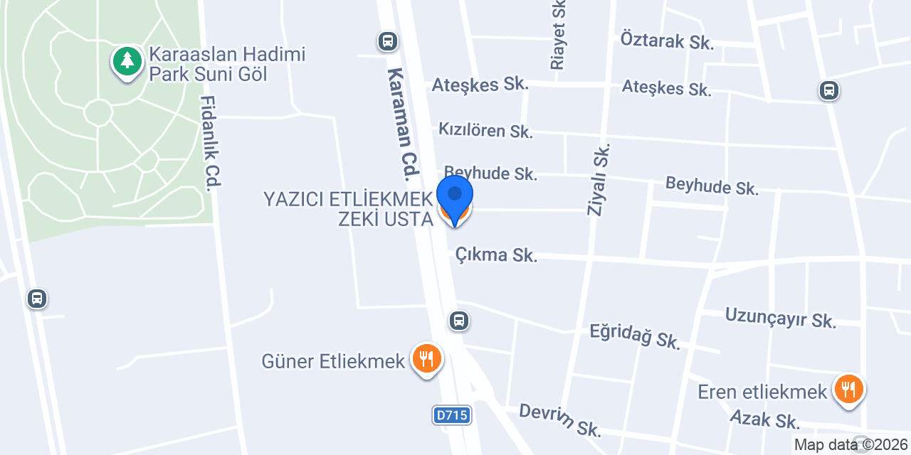YAZICI ETLİEKMEK ZEKİ USTA konumu