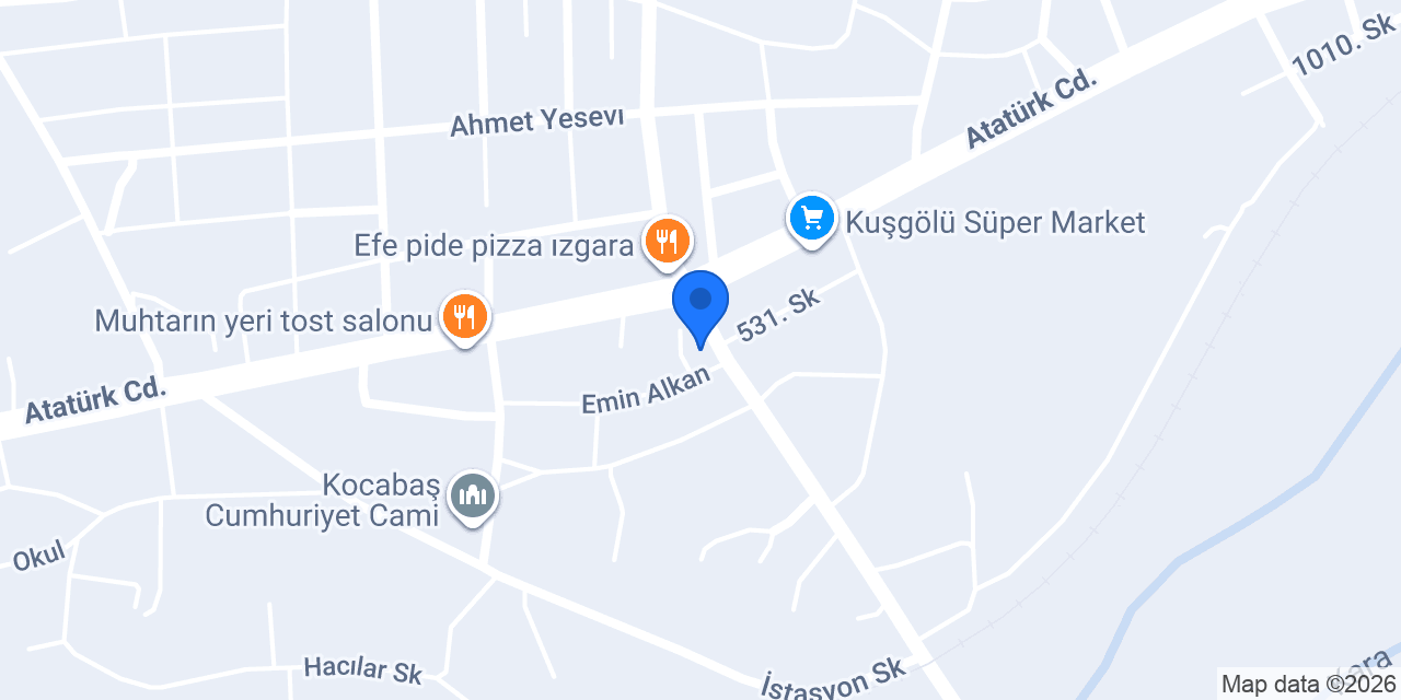 Milangaz Kocabaş Ana bayii konumu