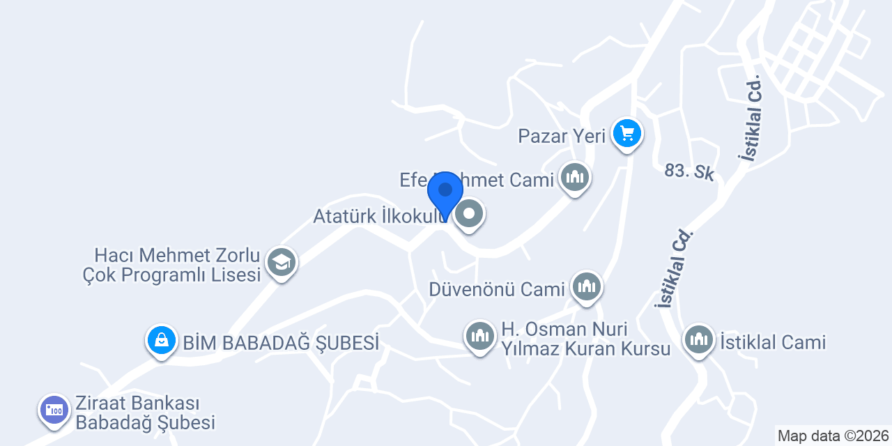 Babadağ Halk Eğitimi Merkezi konumu