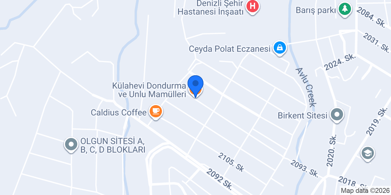 Külahevi Dondurma ve Unlu Mamülleri konumu