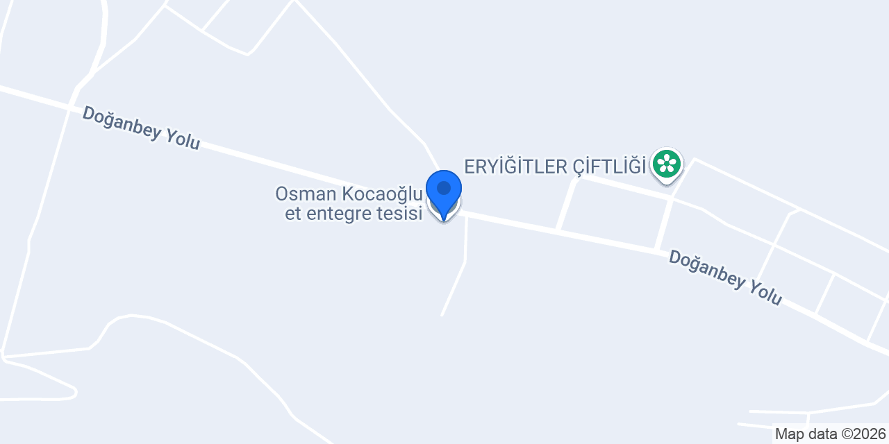 Osman Kocaoğlu et entegre tesisi konumu