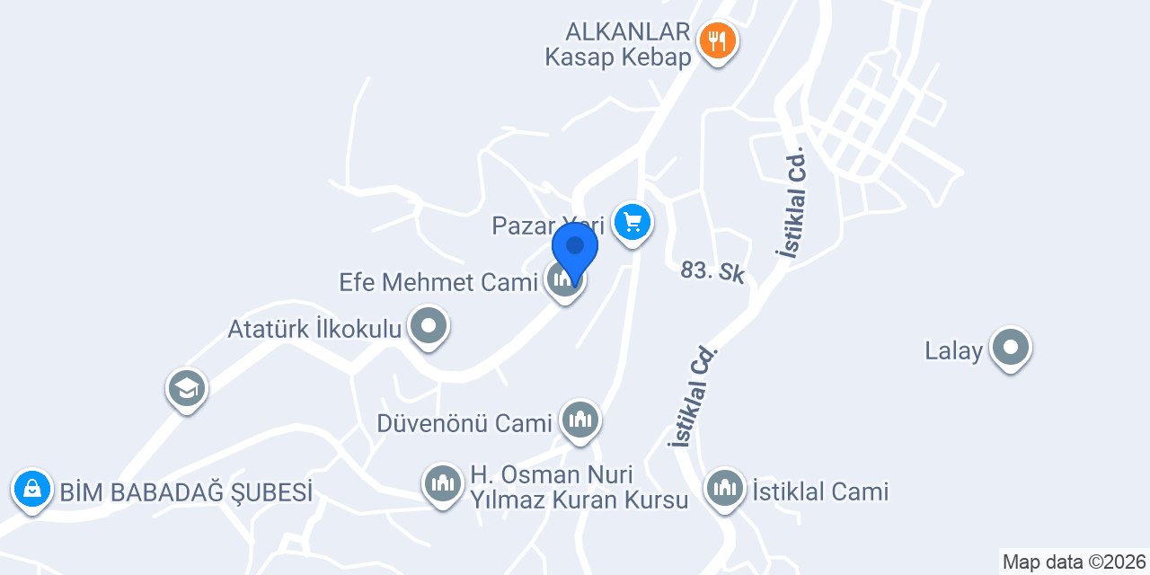 Babadağ elektrik & elektronik konumu