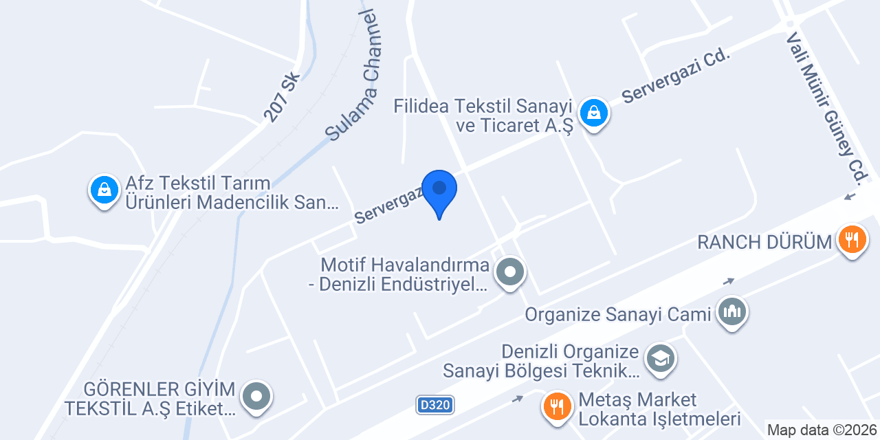 Akürün Tekstil A.Ş. konumu