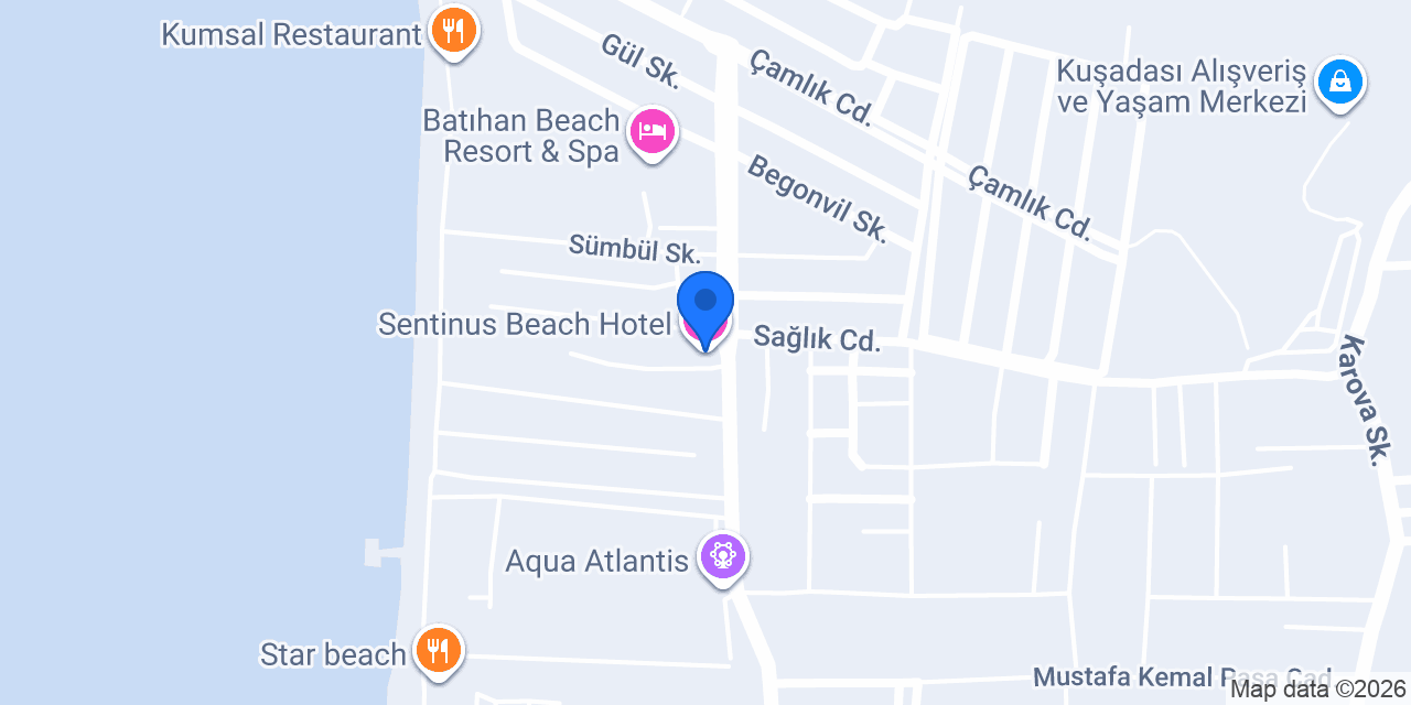 Sentinus Beach Hotel konumu