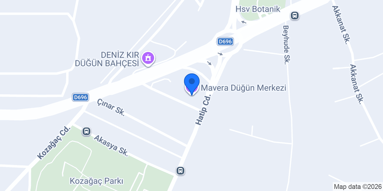 Mavera Düğün Merkezi konumu