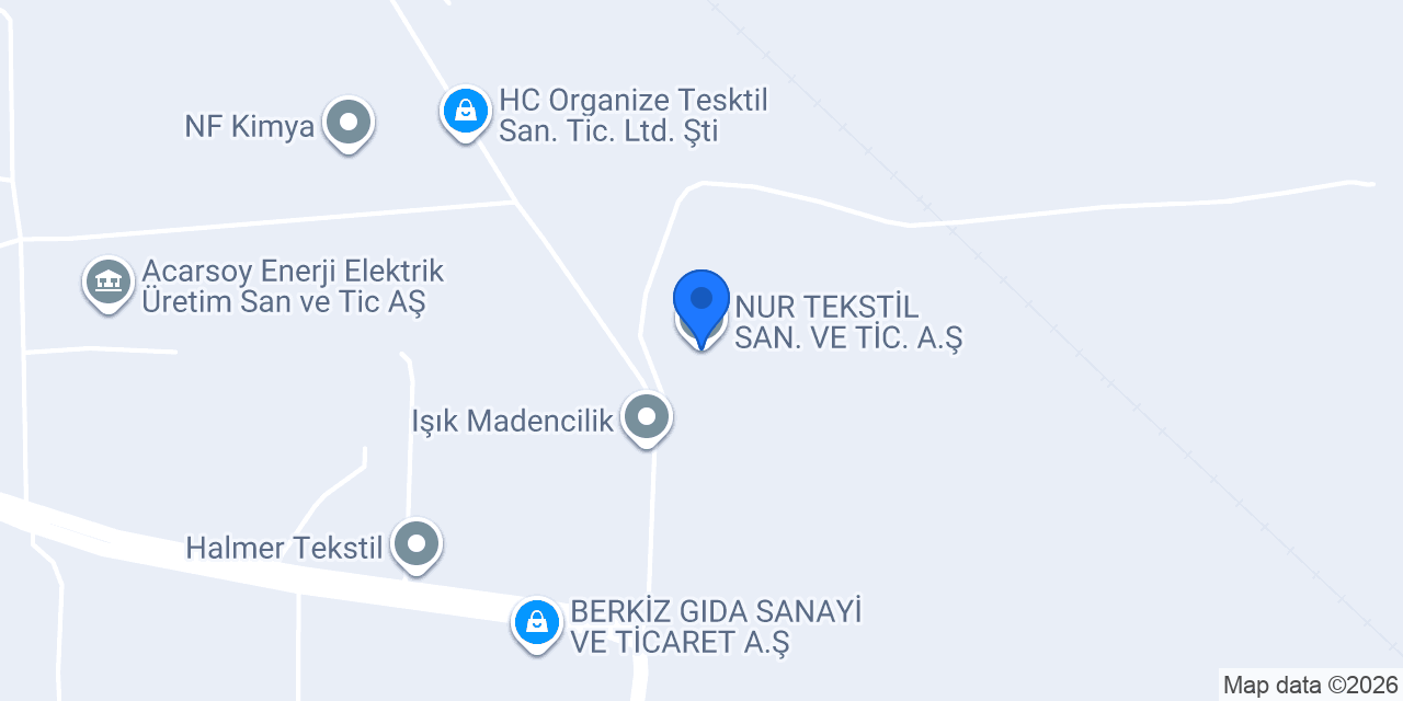 NUR TEKSTİL SAN. VE TİC. A.Ş. konumu
