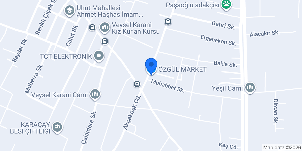 ÖZGÜL MARKET konumu