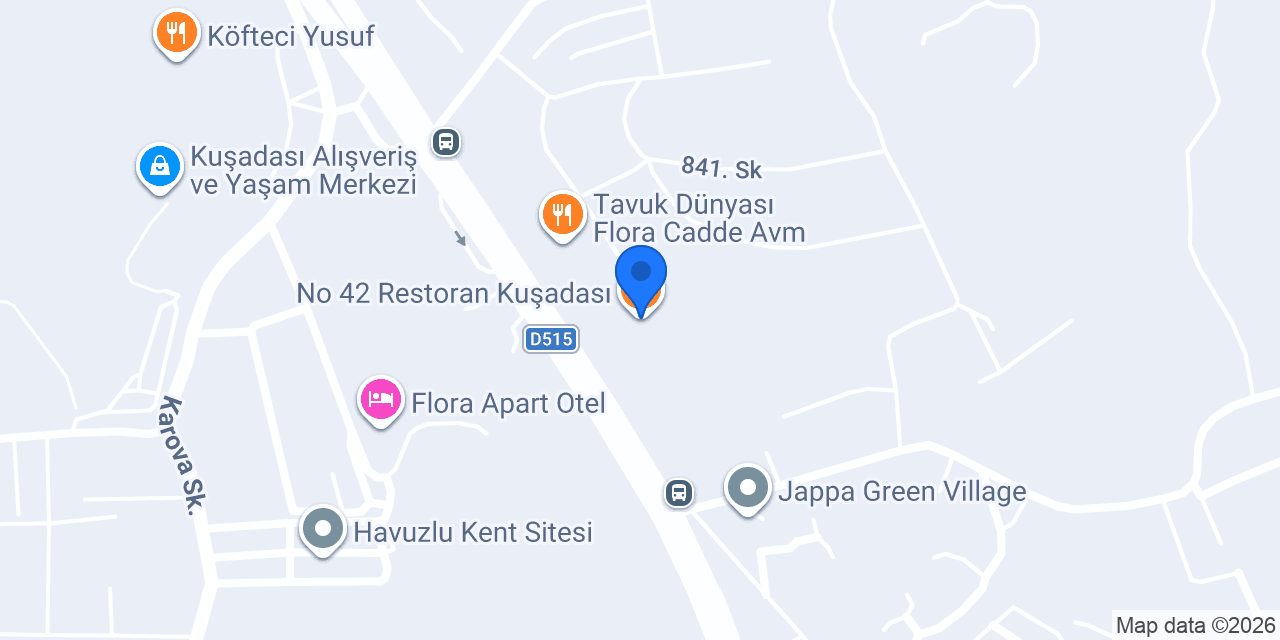 No 42 Restoran Kuşadası konumu