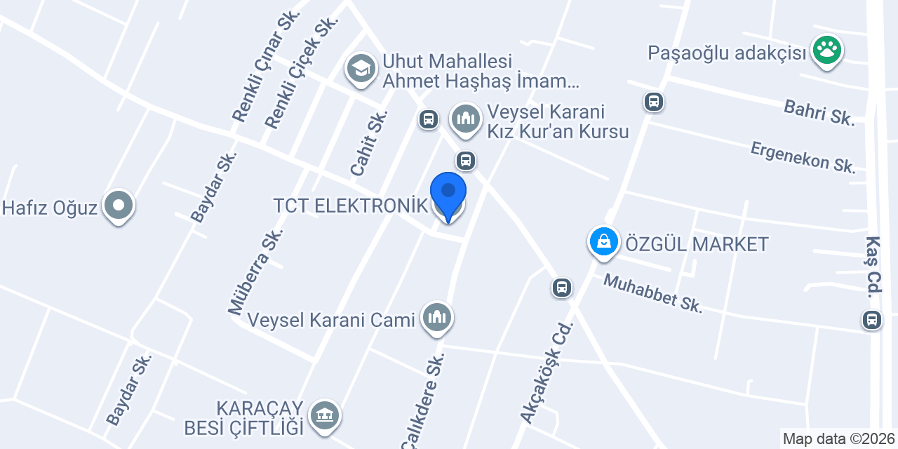 TCT ELEKTRONİK konumu