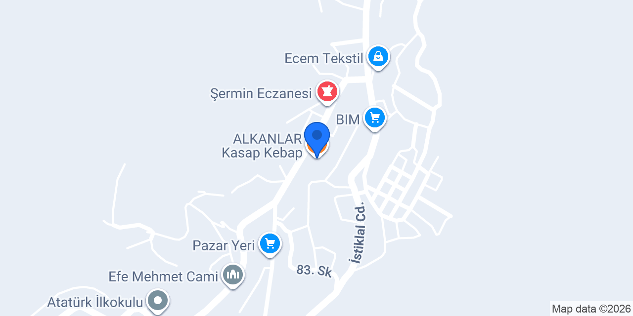 ALKANLAR Kasap Kebap konumu
