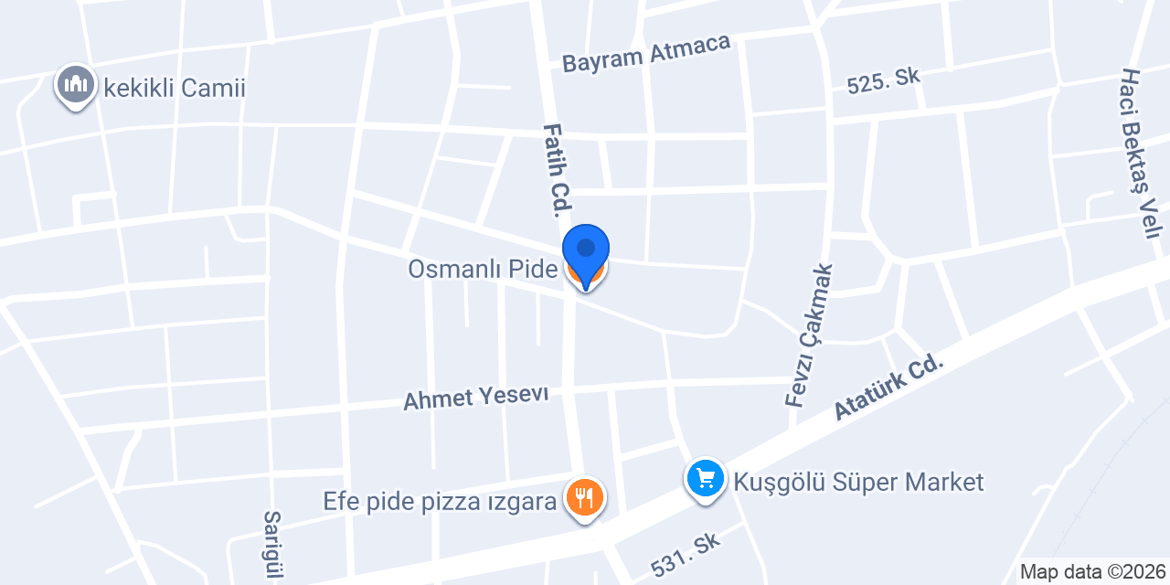Osmanlı Pide konumu