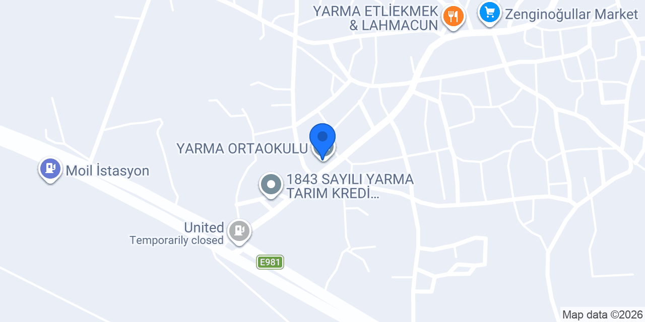 YARMA ORTAOKULU konumu