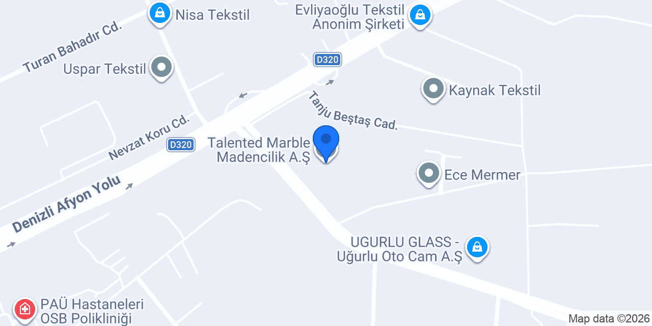 Talented Marble Madencilik A.Ş konumu