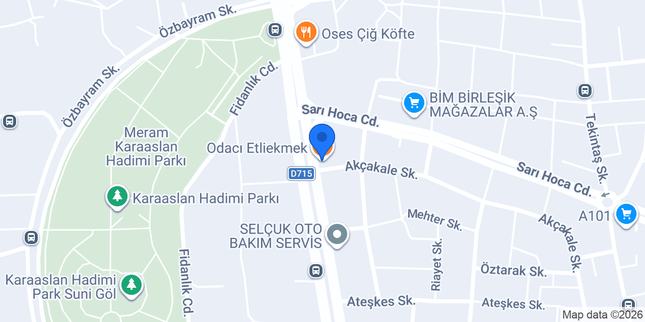Odacı Etliekmek konumu