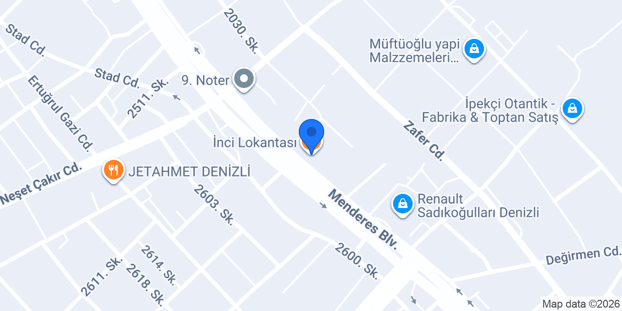 İnci Lokantası konumu