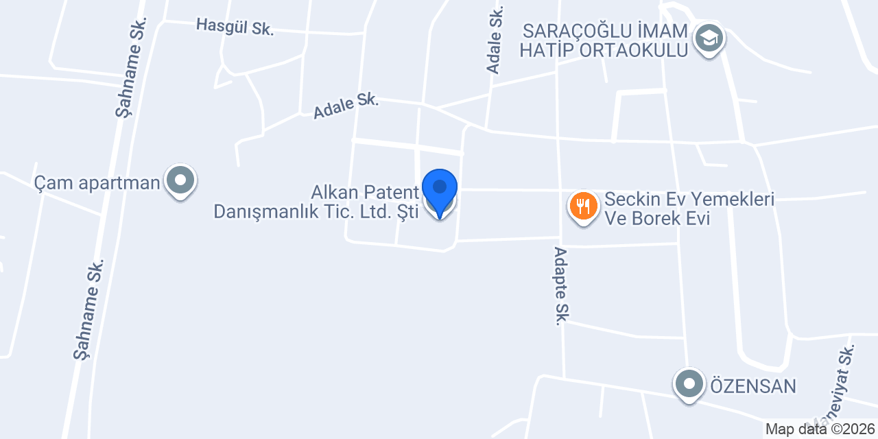 Alkan Patent Danışmanlık Tic. Ltd. Şti. konumu