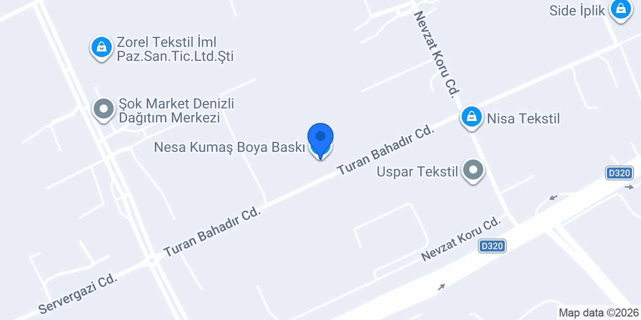 Nesa Kumaş Boya Baskı konumu