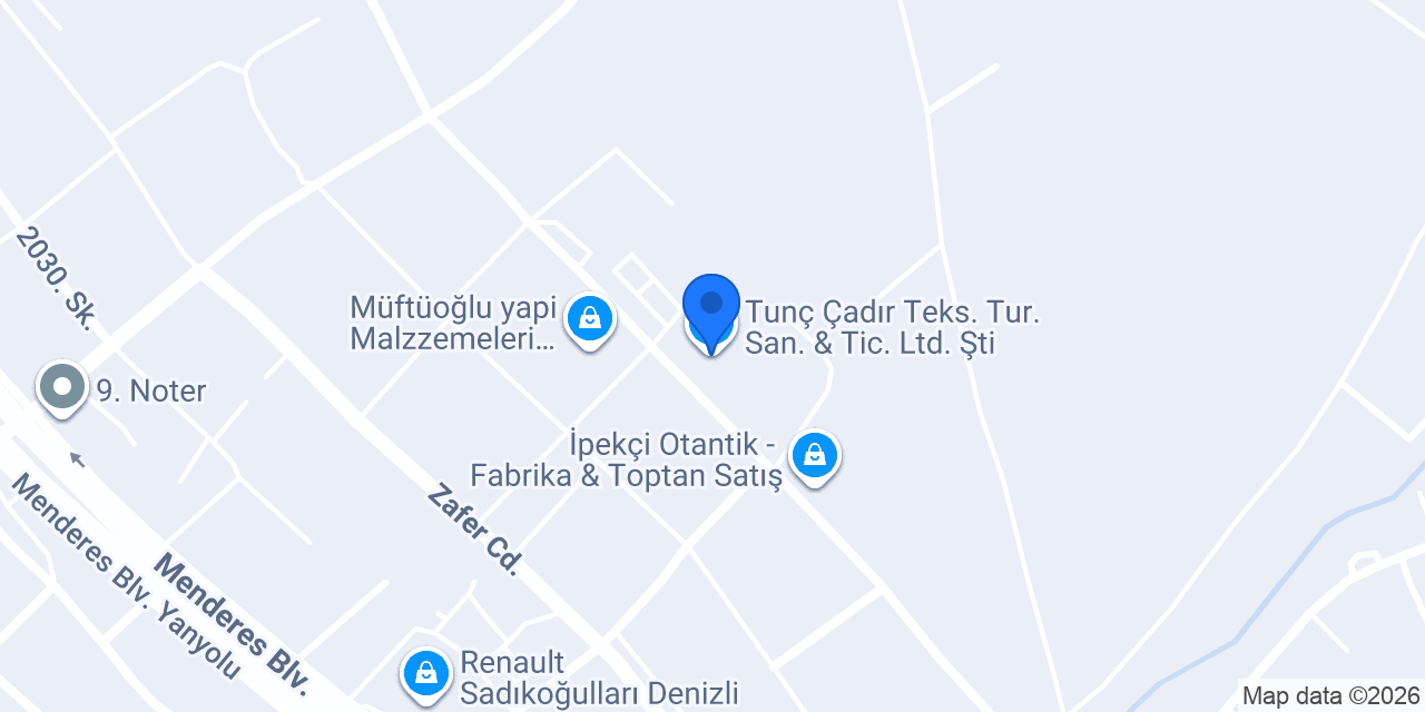 Tunç Çadır Teks. Tur. San. & Tic. Ltd. Şti. konumu