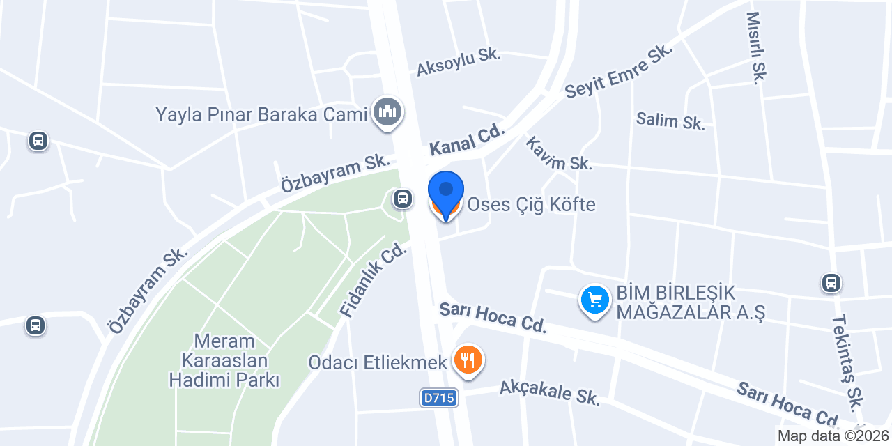 Oses Çiğ Köfte konumu