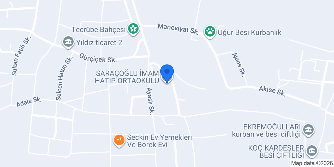 SARAÇOĞLU İMAM HATİP ORTAOKULU konumu