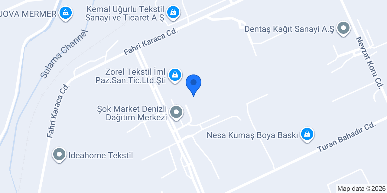 Rateks İplik Boya konumu